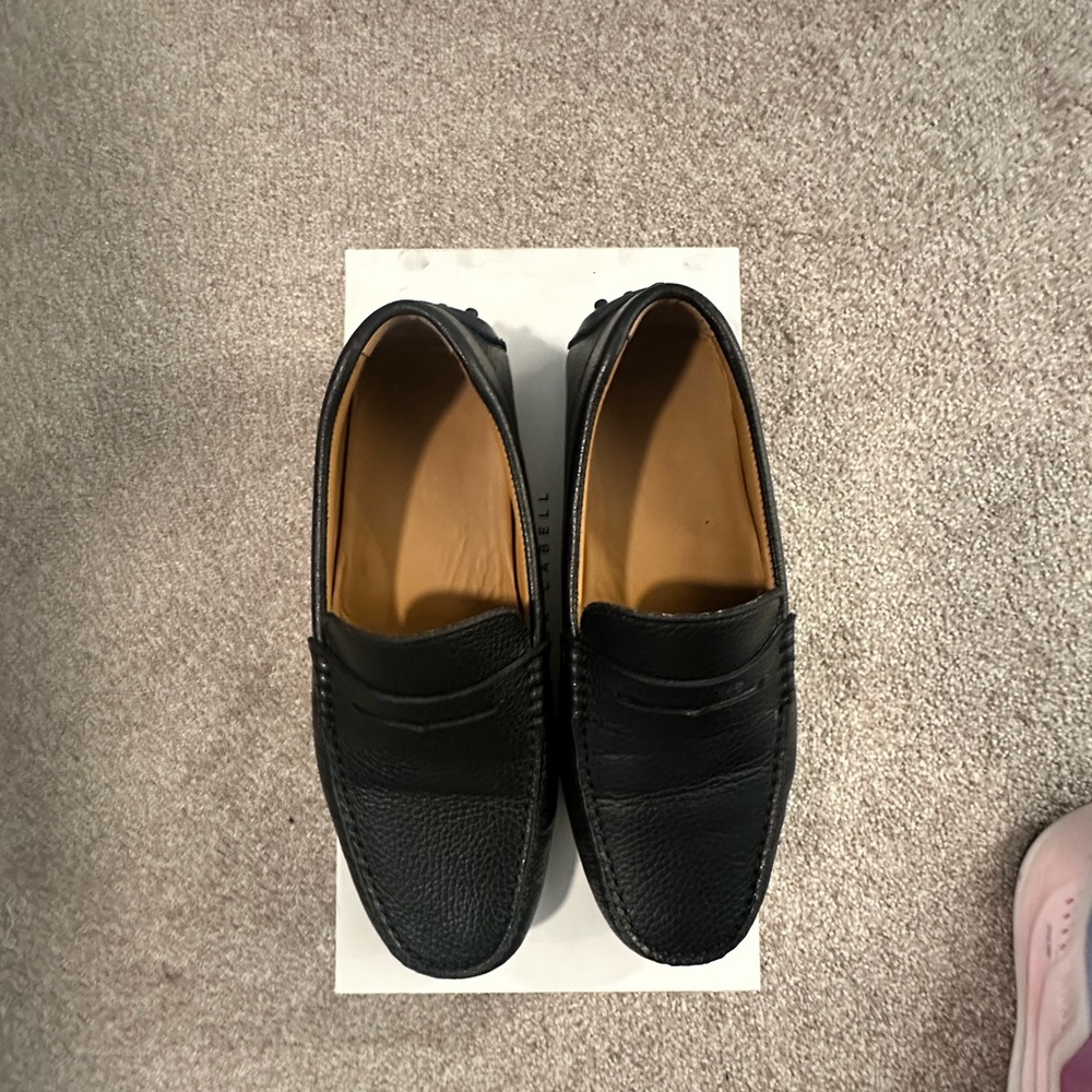 Oliver Cabell Black Leather Slip-On Loafers - Picture 4 of 5